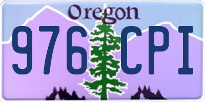 OR license plate 976CPI