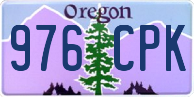 OR license plate 976CPK