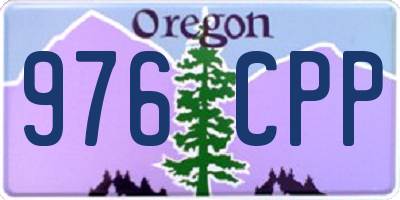 OR license plate 976CPP