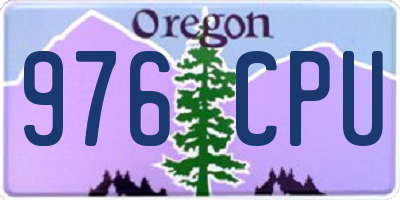 OR license plate 976CPU