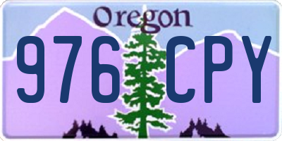 OR license plate 976CPY