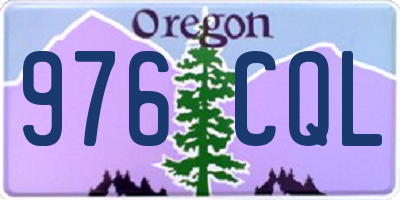 OR license plate 976CQL