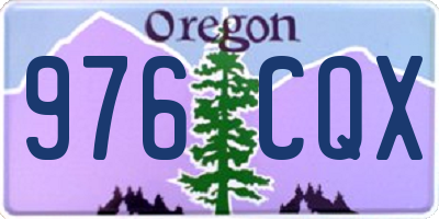 OR license plate 976CQX