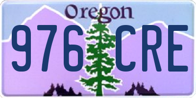 OR license plate 976CRE