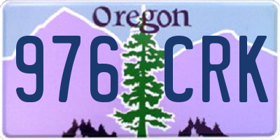 OR license plate 976CRK