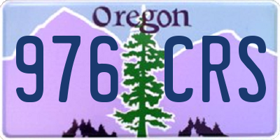 OR license plate 976CRS