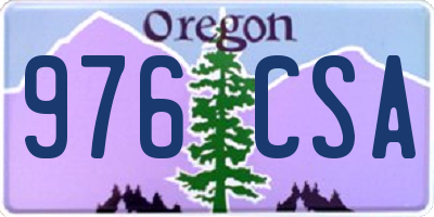 OR license plate 976CSA