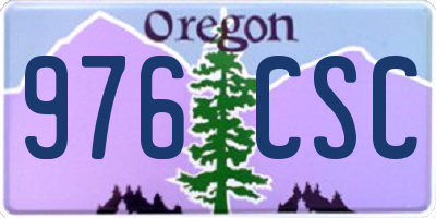 OR license plate 976CSC