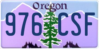 OR license plate 976CSF