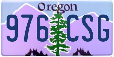 OR license plate 976CSG