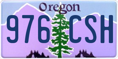 OR license plate 976CSH