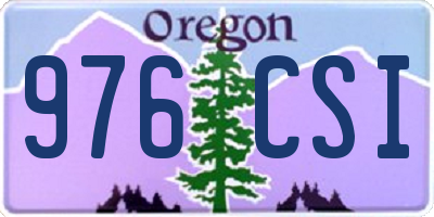 OR license plate 976CSI