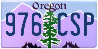OR license plate 976CSP