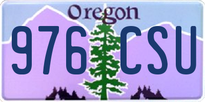 OR license plate 976CSU