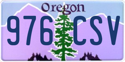 OR license plate 976CSV