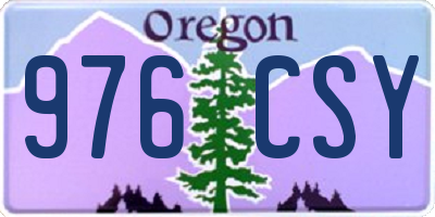 OR license plate 976CSY