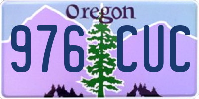 OR license plate 976CUC