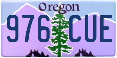 OR license plate 976CUE