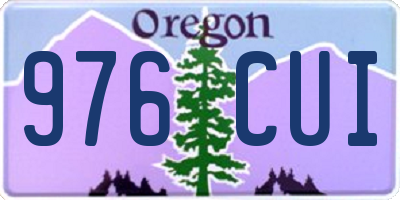 OR license plate 976CUI
