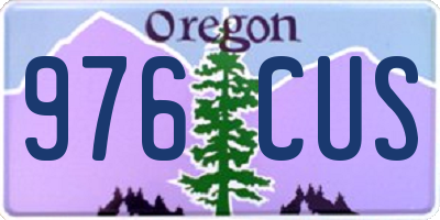OR license plate 976CUS