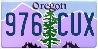 OR license plate 976CUX