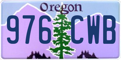 OR license plate 976CWB