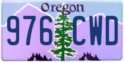 OR license plate 976CWD