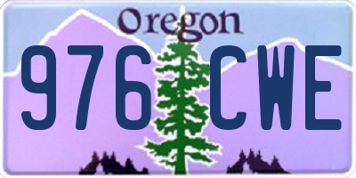 OR license plate 976CWE