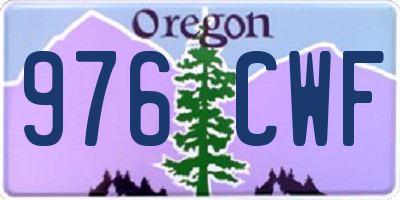 OR license plate 976CWF
