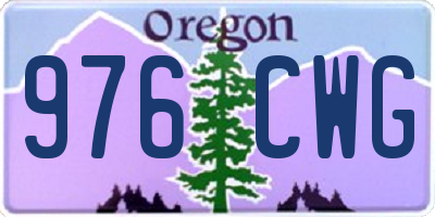 OR license plate 976CWG
