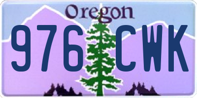 OR license plate 976CWK
