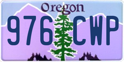 OR license plate 976CWP