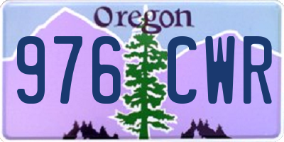 OR license plate 976CWR