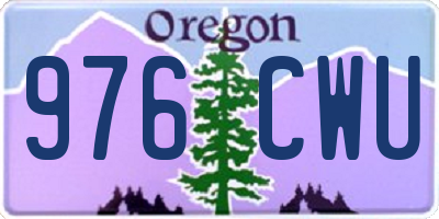 OR license plate 976CWU