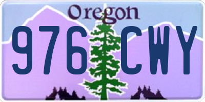 OR license plate 976CWY