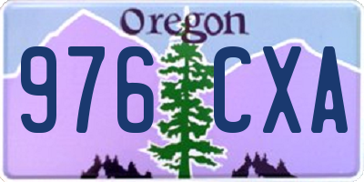OR license plate 976CXA