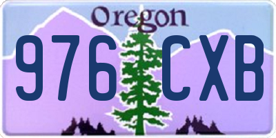 OR license plate 976CXB