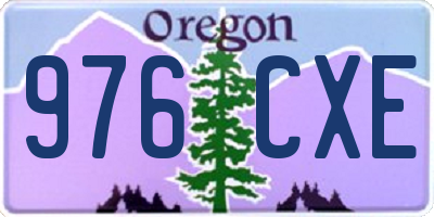 OR license plate 976CXE