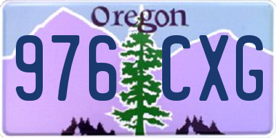 OR license plate 976CXG