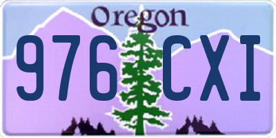 OR license plate 976CXI