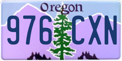OR license plate 976CXN