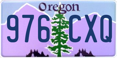OR license plate 976CXQ