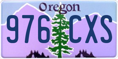 OR license plate 976CXS