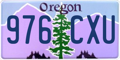OR license plate 976CXU