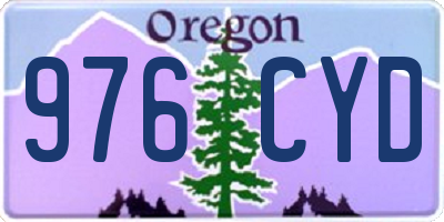OR license plate 976CYD