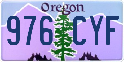 OR license plate 976CYF