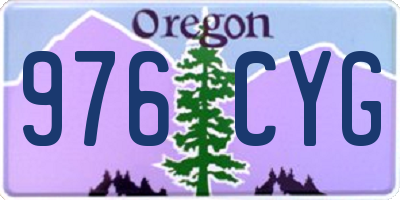 OR license plate 976CYG