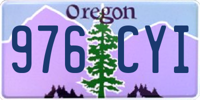 OR license plate 976CYI