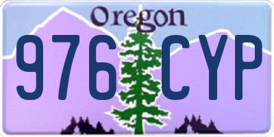 OR license plate 976CYP