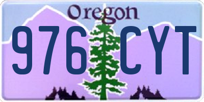 OR license plate 976CYT